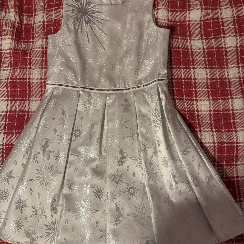 Disney Silver Patterned Kids Dress